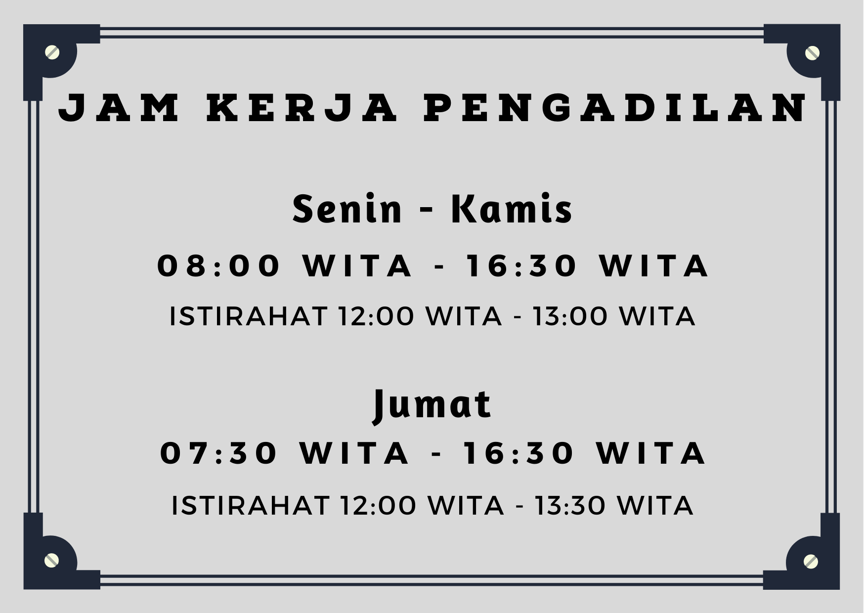 Jam kerja pengadilan